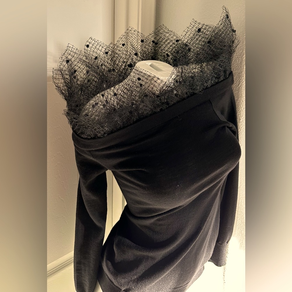 Auth Versace Unique Knitted Open Mesh Shoulders B… - image 1